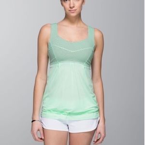 Lululemon Tame Me Tank in Stripe Fresh Teal